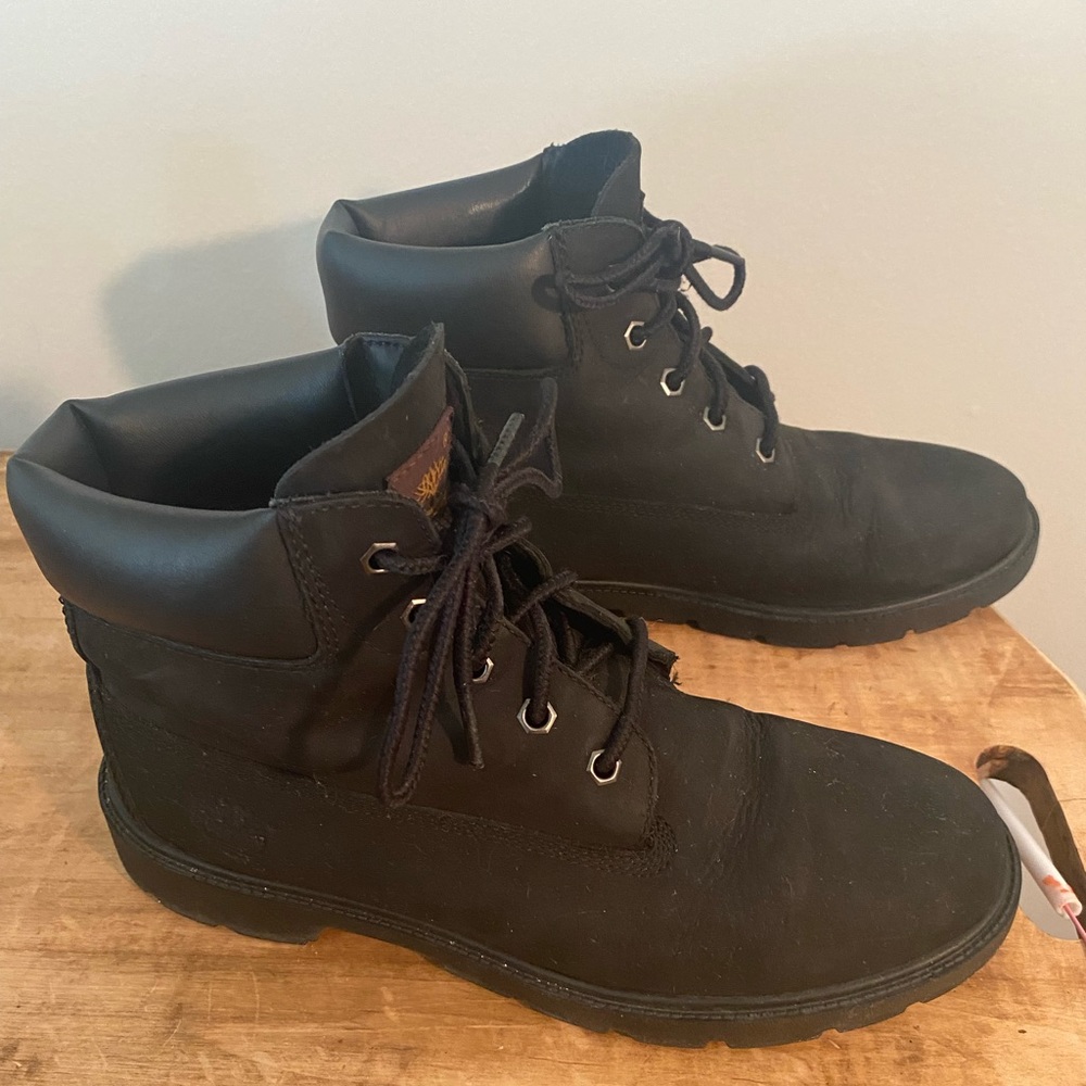 Black Timberland boots